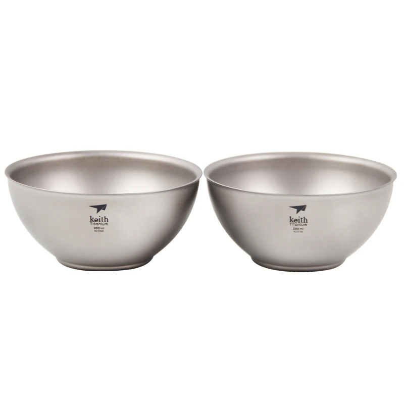 keith Bowl Ultralight Eco firendly Titanium Double Walled Bowls Rice