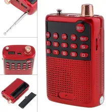 E55 портативный радио мини аудио карта динамик FM радио с 3,5 мм разъем для наушников для наружного/домашнего использования