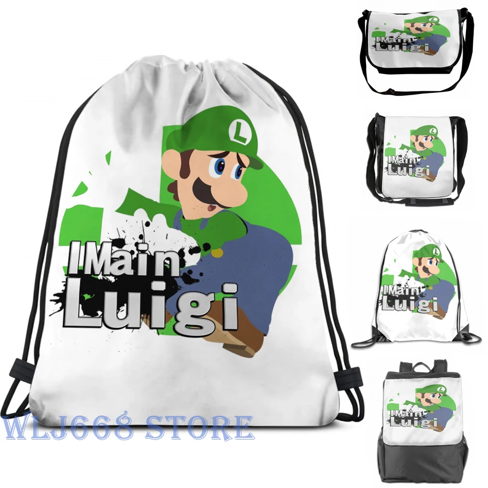 

Funny graphic print shoulder Bags women I Main Luigi - Super Smash Bros. Ultimate Single shoulder backpack travel men