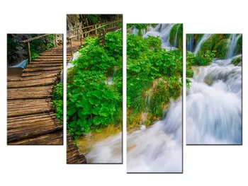 

Wholesale Framed 4 Panel Wall Art Oil Painting On Canvas Printed Painting Pictures Decor painting large living room /JO13-005