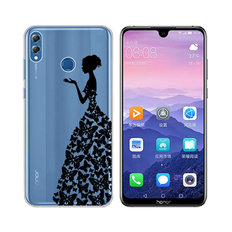 Arvin Silicone Fundas for Huawei Honor 8X Soft TPU Case for Huawei Honor 6X 4X 4A 5X V8 8 5C Painted Cover for Honor 8X Max Case (6)