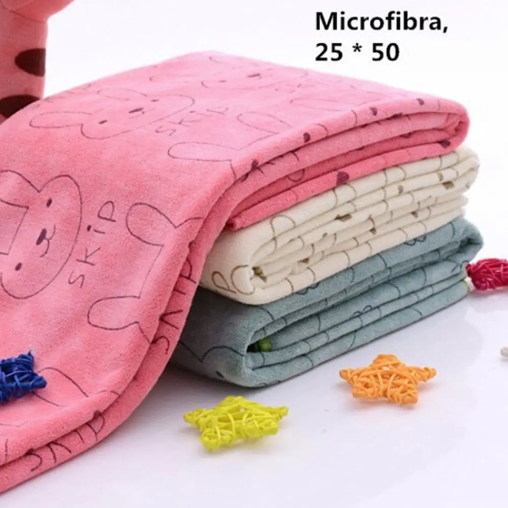 

Rabbit Microfiber Baby Kid Beach Bath Towel For Bathing Swimming Absorbent Dry 20*50cm