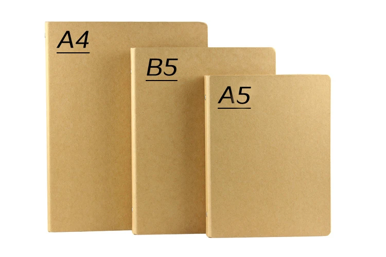 brown black A4 B5 A5 A6 kraft notebook office ring binder folder 4 6 20 26 holes rings spiral notebook cover brown black A4 B5 A5 A6 kraft notebook office ring binder folder 4 6 20 26 holes rings spiral notebook cover