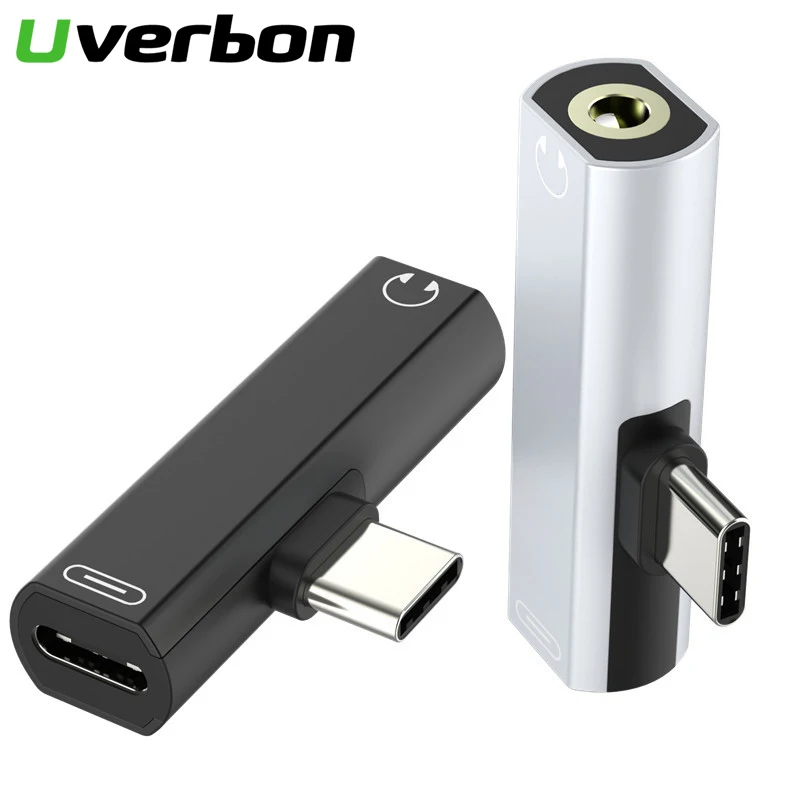 2 в 1 Тип C Аудиоадаптер Mini Type-C в 3 5 мм Разъем Конвертер USB-C Зарядный кабель для Samsung