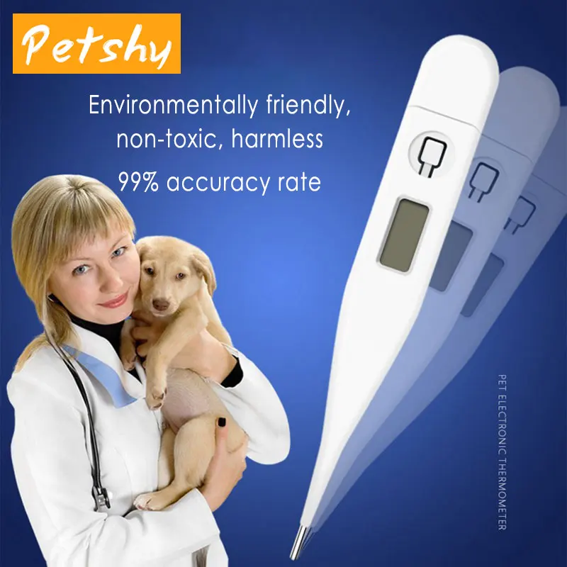 

Petshy Veterinary Animal Digital Thermometers Reusable Easy Reading For Dogs Cats Horses and Other Animals Pet Thermometer