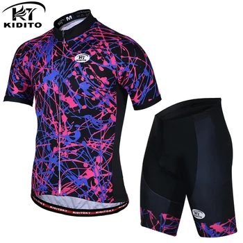 

KIDITOKT 2018 Pro Cycling Clothing Cycling Sets Bike uniform Summer Mans Cycling Jersey Set Road mtb bike ciclismo ropa mujer