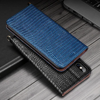 

For iPhone XS XR Flip Case Lizard Skin Genuine Leather Phone Case Wallet Stand Business Smart Bag Cover for Apple iPhone XS Max