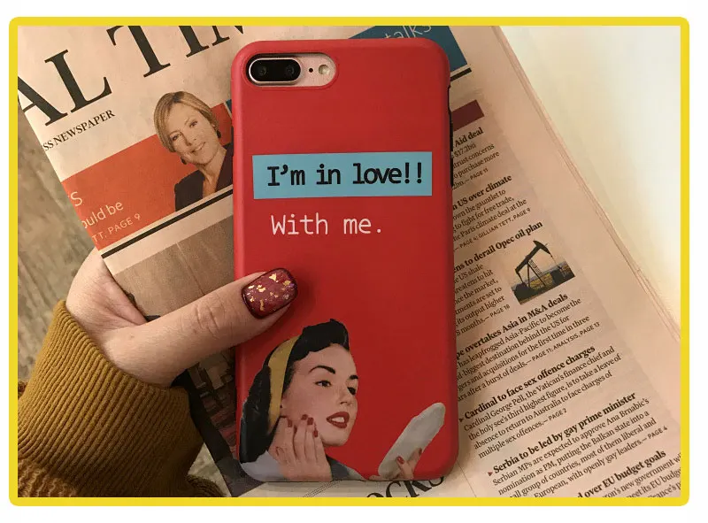 Love Red Silicone Phone Case For iPhone 7 7Plus 6 6Plus Cover Fundas Shell Phone Case For iPhone 6s 6 S Plus X XS XR Max Case  (8)