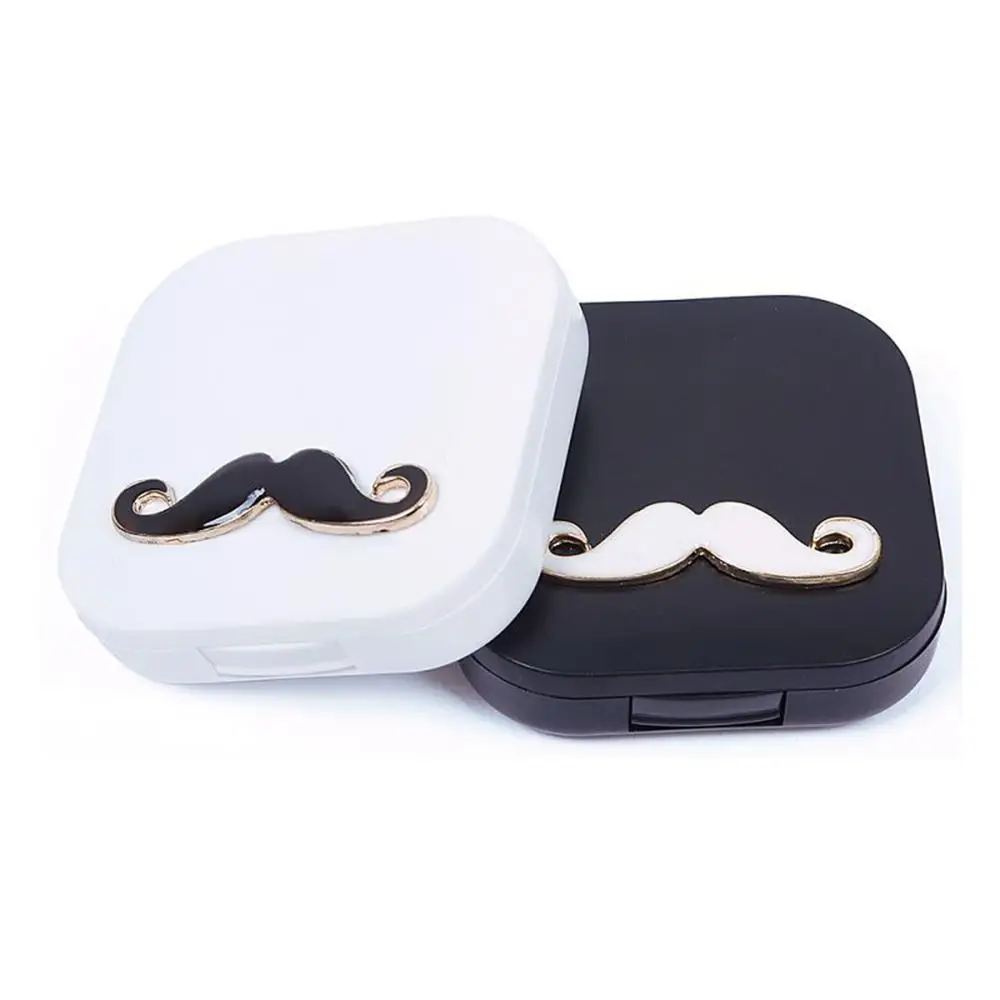 

Lovers Cartoon Cute Beard Travel Glasses Contact Lenses Box Contact Lens Case For Eyes Care Kit Holder Container Gift