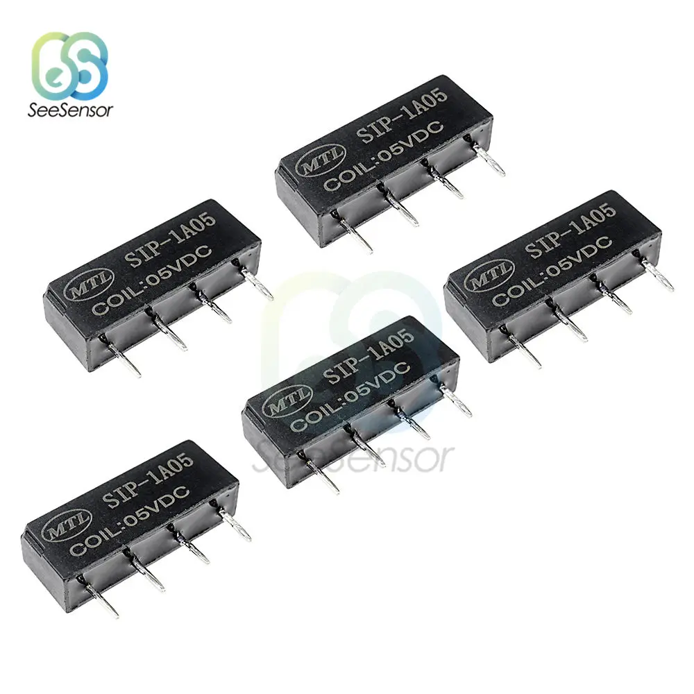 

10PCS 5V Relay SIP-1A05 Reed Switch Relay For PAN CHANG Relay 4PIN