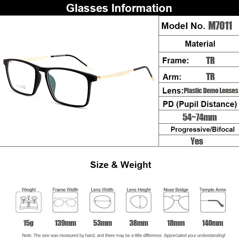 Gmei, оптический Urltra-светильник, квадратный, полный обод, мужские оптические оправы для очков, женские, смешанный материал, очки для близорукости, 3 цвета, M7011