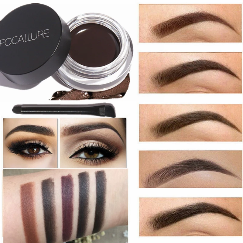 

5 Color Eyebrow Gel Tattoo Tint Enhancer Pigment Henna Eye Brow Gel Easy to Wear Waterproof Eyebrows Pomade Paint