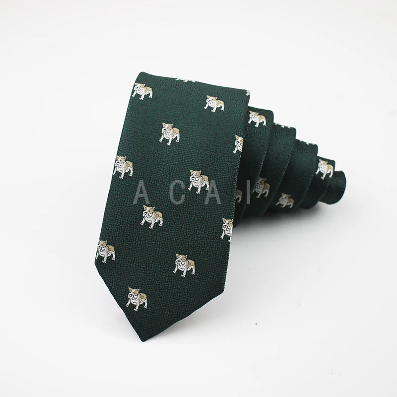 La MaxPa мужской полиэстеровый галстук с мультяшным животным котом, уткой, велосипедный тканый костюм 6 см, Узкий Тонкий шейный галстук для бизнеса, галстуки для жениха, подарок - Цвет: PCT08