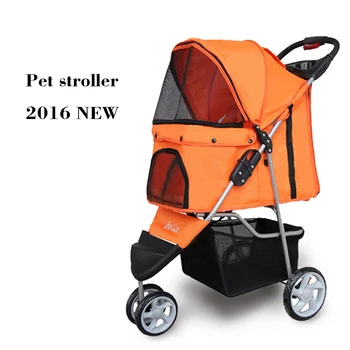 

High Quality PET Stroller for Teddy Dog Three Wheel Cat Dog Strollers Simple Installation 8 Colors Orange Purple