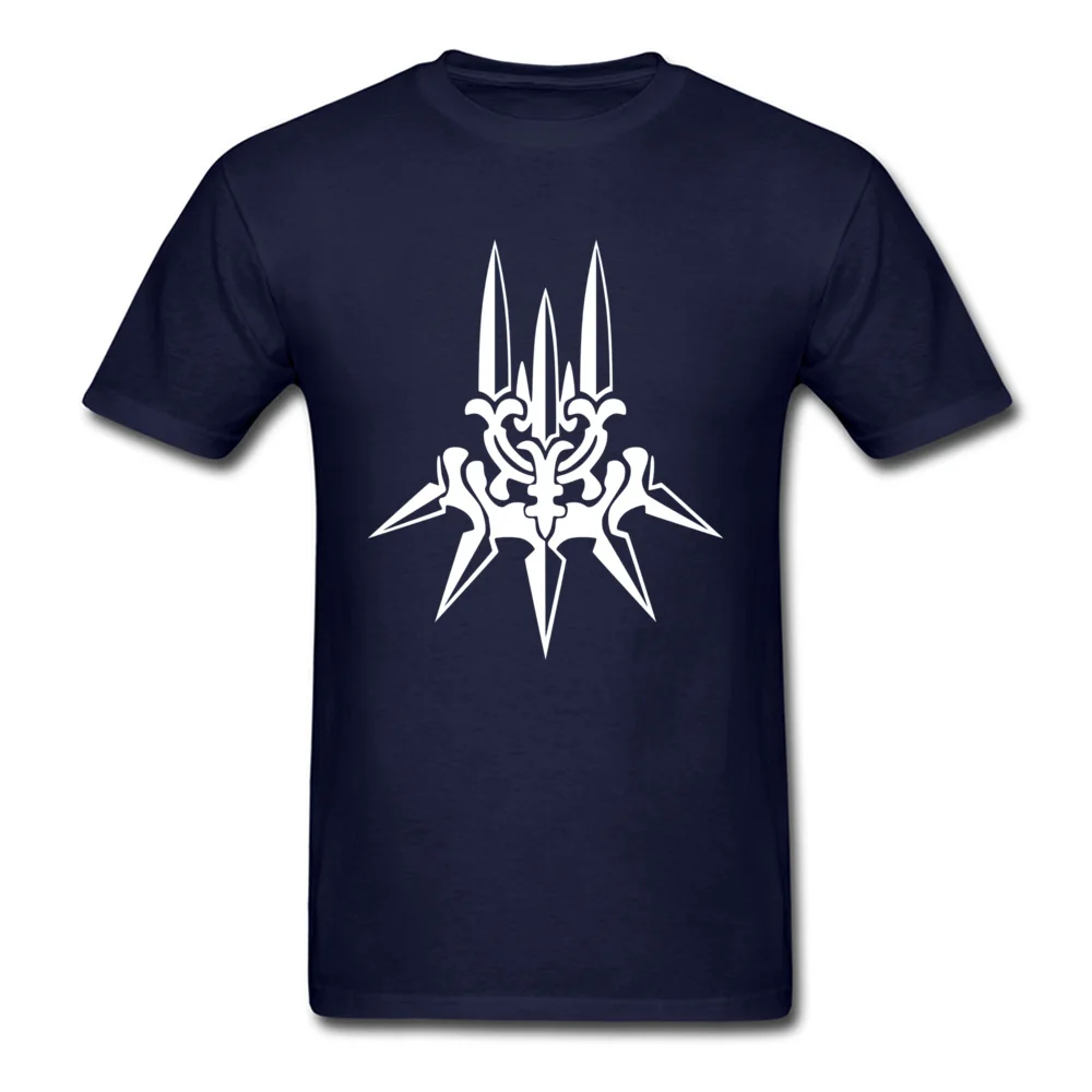 Design YoRHa White Insignia 7136 Tops Tees for Men Plain Summer/Fall O-Neck 100% Cotton Short Sleeve T-shirts Cool Tops Tees YoRHa White Insignia 7136 navy
