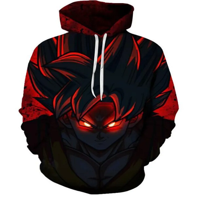 

Newest Anime Dragon Ball Hoodie Cosplay 3d Super Saiyan Dragonball Son Goku Pocket Hooded Sweatshirts Hoodies Men/Women parent
