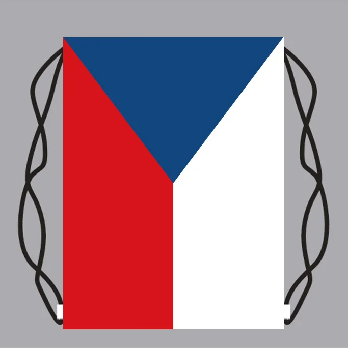 

Drawstring Backpack Bag with Czech Republic Flag Small Backpack Printing Customized Logo