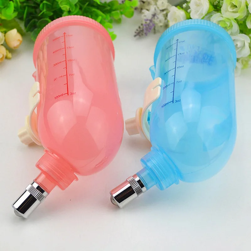 Pet Wall Mounted Drinking Water Bottle Dogs Self Hanging Water Feeder