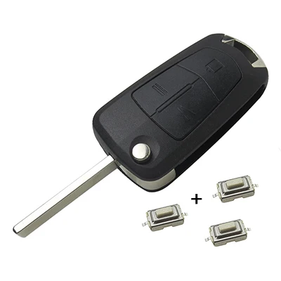 3B With 3Switches OkeyTech откидной пульт дистанционного управления складной Автомобильный Брелок чехол в виде ракушки Стильный чехол 2 кнопки для Vauxhall Opel Corsa Astra Vectra Signum - Цвет: 3B With 3Switches
