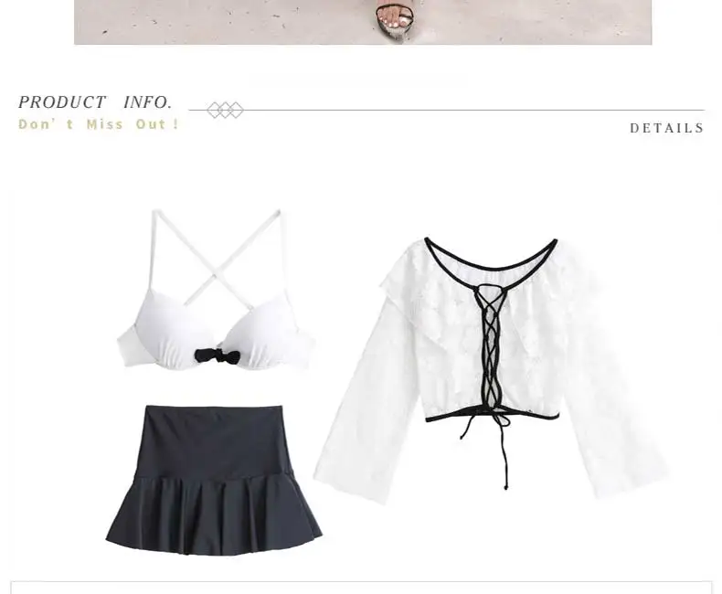 Adoreswim Для женщин Пляжная накидка летние купальники Для женщин 3 предмета кружевной купальник женский белый купальные костюмы