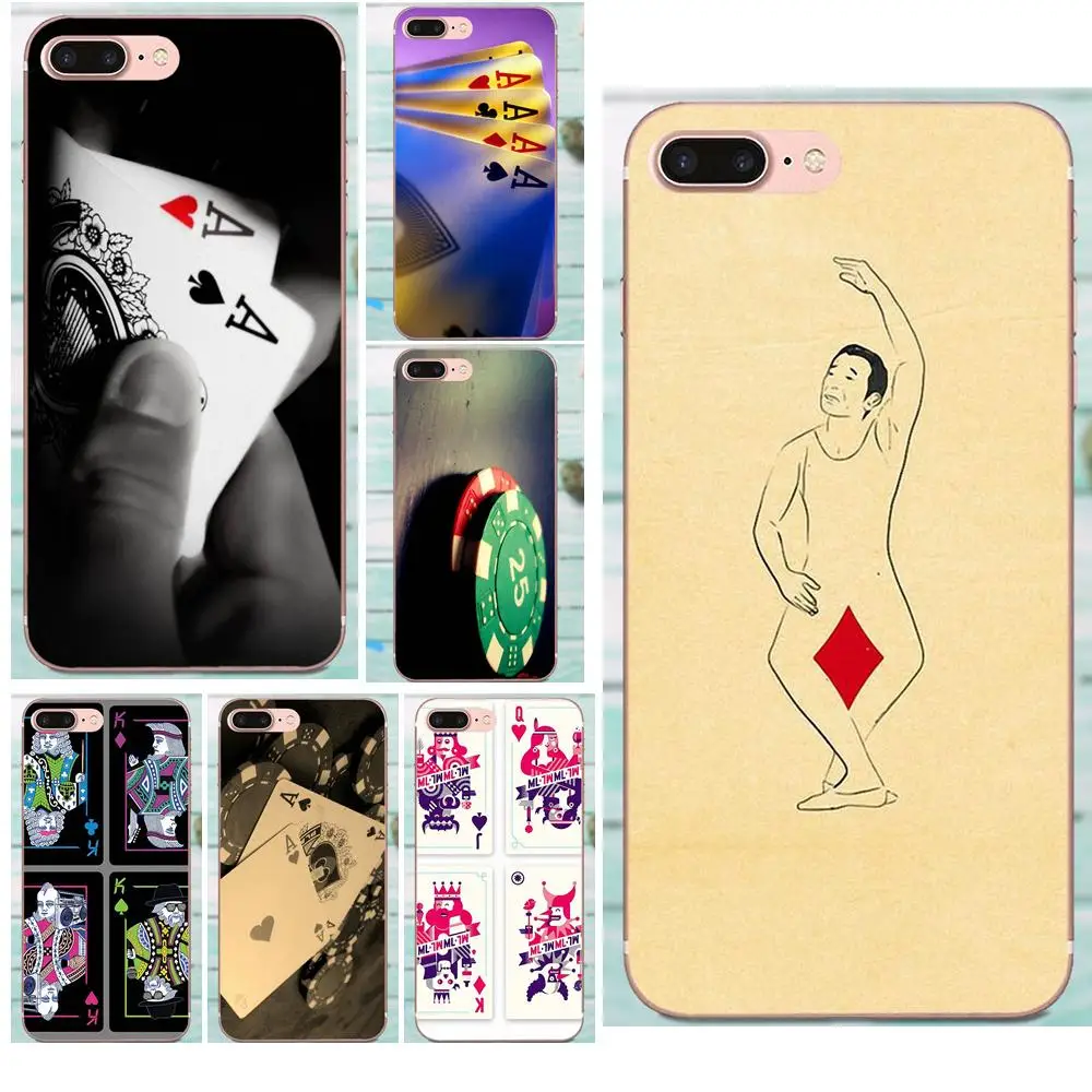 For Galaxy J1 J2 J3 J330 J4 J5 J6 J7 J730 J8 2015 2016 2017 2018 mini Pro Soft Cute Skin Poker Game Pair Kings | Мобильные телефоны