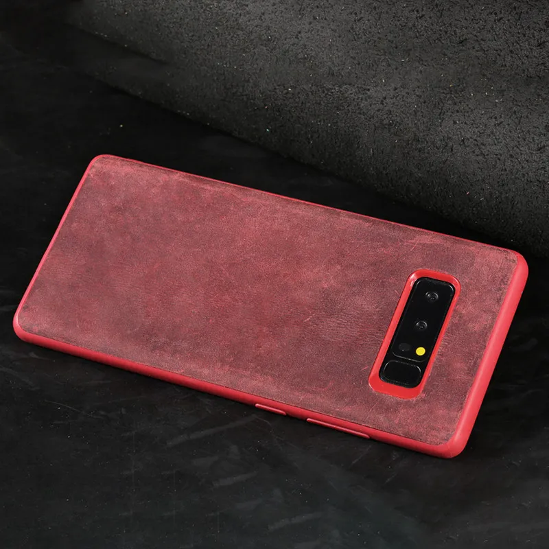 06-Big red Wangcangli для samsung S7 Edge Чехол класса люкс ручной работы из коровьей кожи задняя крышка чехол для телефона - Цвет: 06-Big red