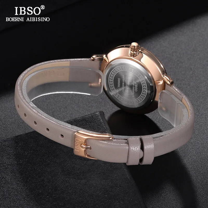 Бренд IBSO, роскошные женские кварцевые часы с кожаным ремешком, Montre Femme, модные женские наручные часы, женские часы