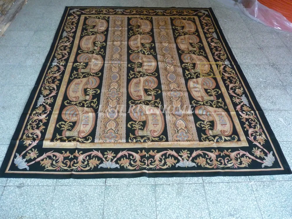 Бесплатная доставка 8'x10' Французский Aubusson ткань rugs ковры ручной работы aubusson