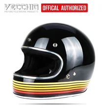 VECCHIO Pieno Viso da corsa D’EPOCA moto Jet casco Capacete Motocross moto Casco Jet Retro harley casco IN FIBRA di VETRO