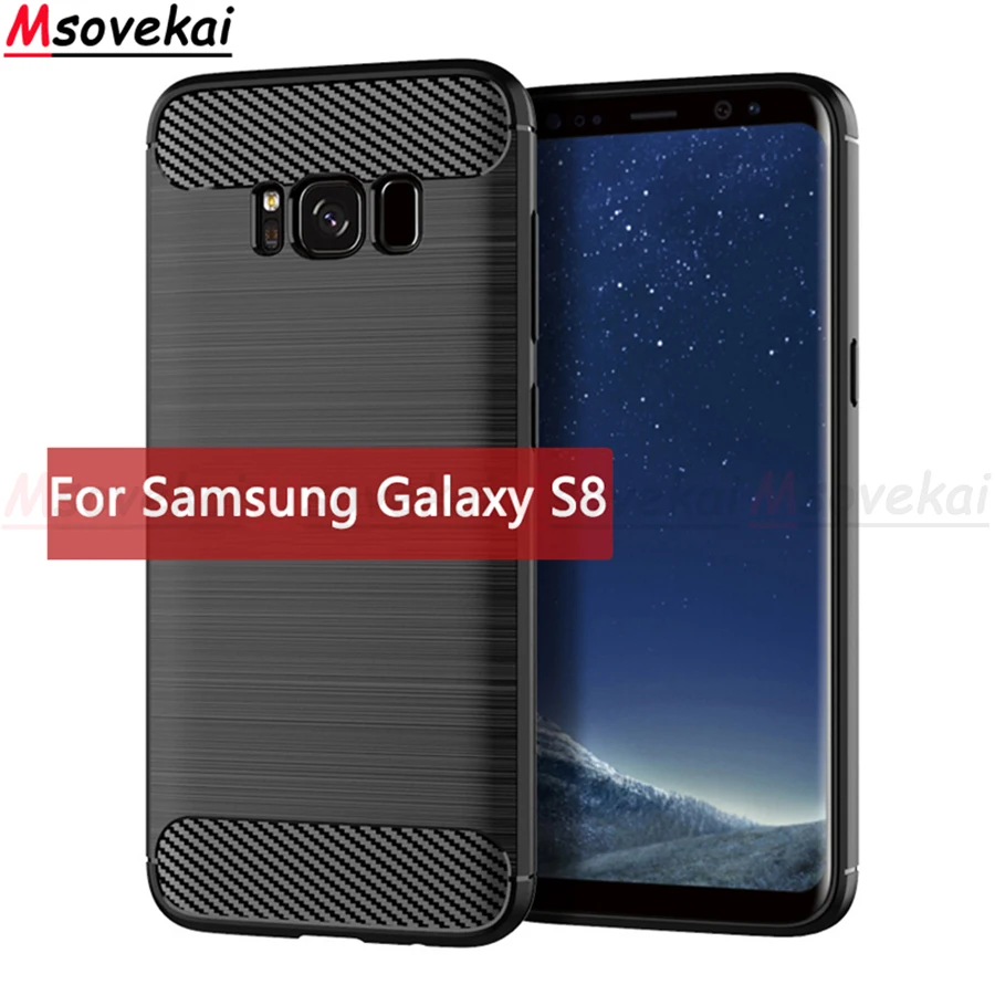 

For Samsung Galaxy S8 Case Silicon Heavy Shockproof Carbon Fiber Soft Silicone Case For Samsung Galaxy S8 G950 Phone Cover Shell