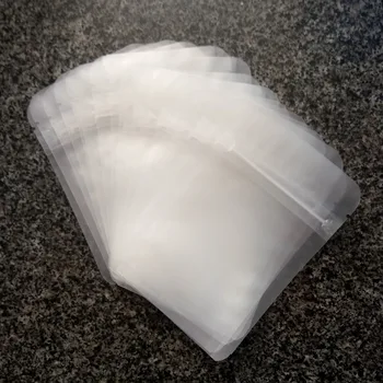 

Wholesale 50pcs 9 sizes Frosted Clear gift zipper bag Transparent retail Plastic Packaging bags reusable food nut jewelry bags