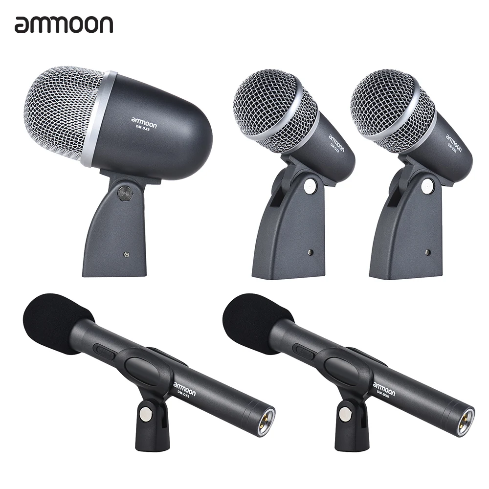 Микрофон ammoon DM-DX8 профессиональная Проводная ударная установка микрофон с