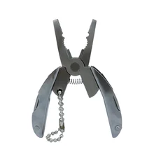 Мини многофункциональный инструмент плоскогубцы складные плоскогубцы, нержавеющая сталь складной нож брелок набор инструментов