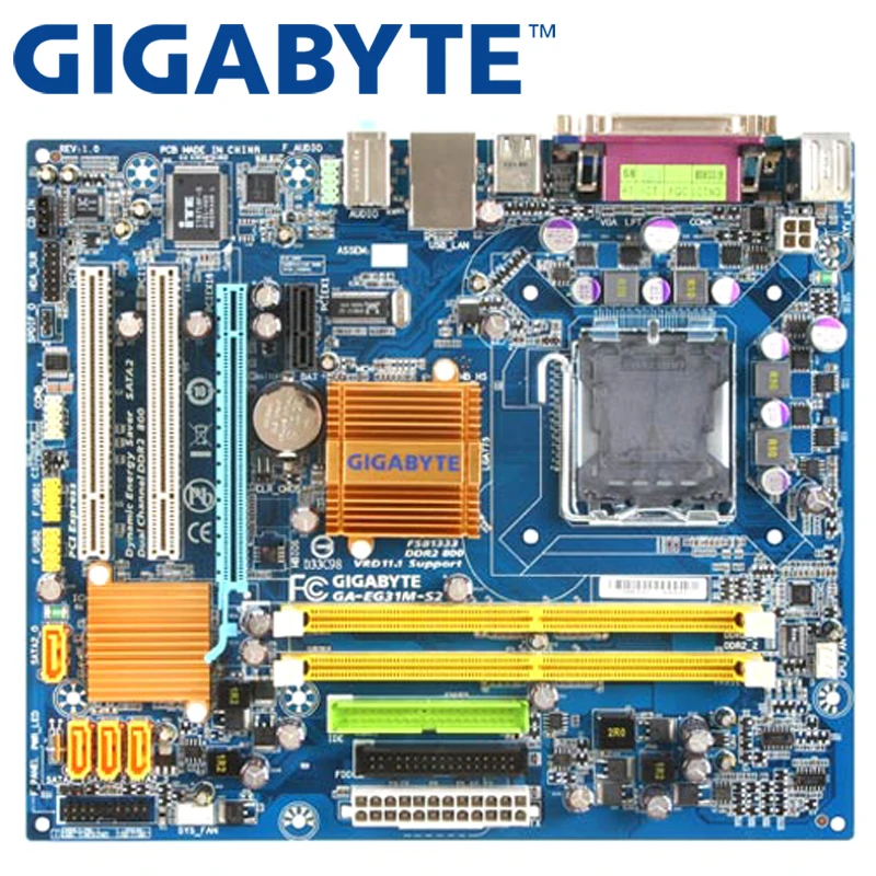 

GIGABYTE GA-EG31M-S2 Desktop Motherboard G31 Socket LGA 775 For Core 2 DDR2 4G Micro ATX Original Used EG31M-S2 Mainboard