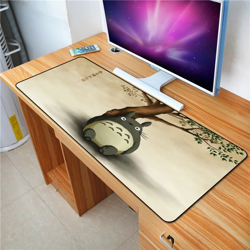 FFFAS 70x40 см японский Тоторо Аниме Коврик для мыши лучший геймер игровой большой XL коврик для мыши Модный Резиновый стол для портативного компьютера ноутбука коврики