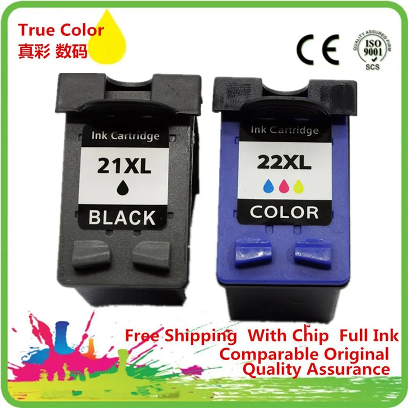 1SET Чернильные картриджи восстановленные для 21 22 21XL HP21XL HP21 HP22 C9351A C9352A с чернилами hp DeskJet F2140 F2180 F2187 F2188 F2210 F2212 - Цвет: 1SET