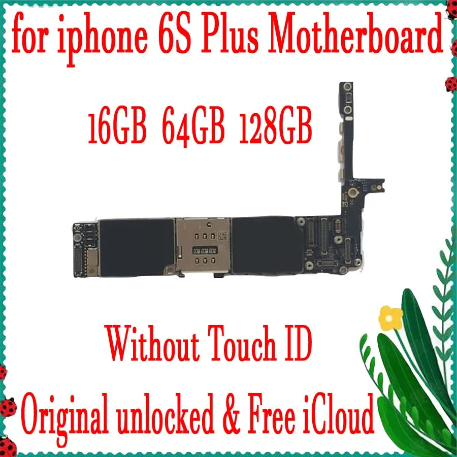 Заводская Разблокировка для iPhone 6S Plus материнская плата без Touch ID, для iPhone 6S Plus монтажная плата с полным чипом