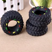 Rubber Tires Shape Pet Cat Dog Toys For Small Dogs Squeaky Kedi Puppy Toy For Dogs Cats Chew Dogs Pets Toys Supplies Jouet Chien 1