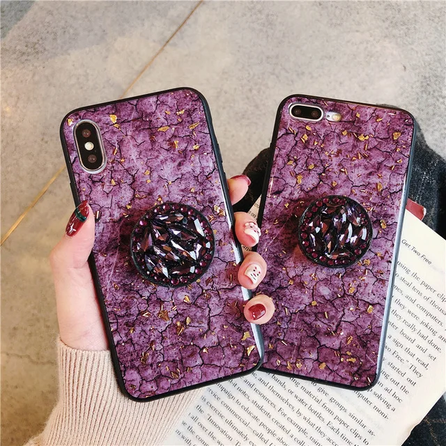 Bling glitter marble case for iphone X XR XS XS Max 6 6s 7