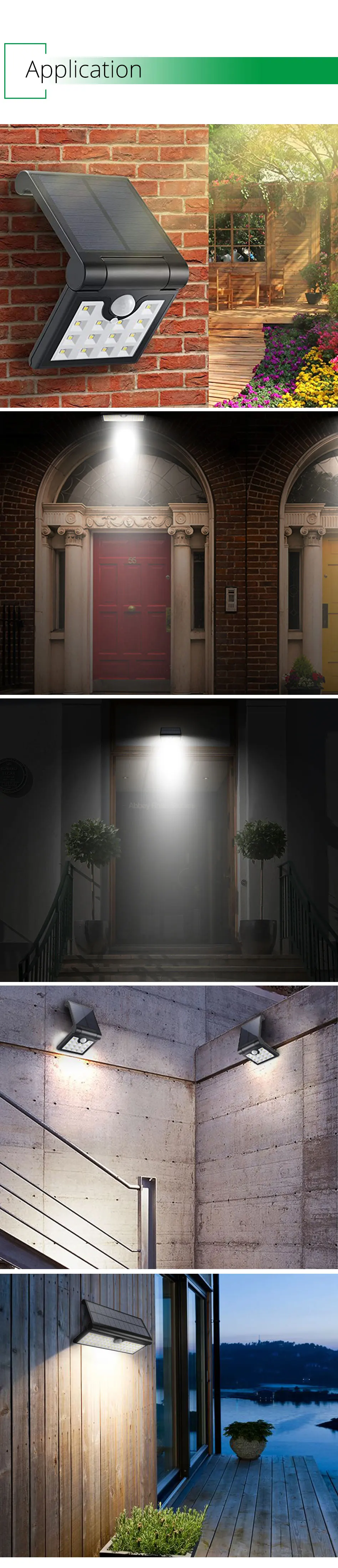 3 Modes Solar Wall Light Street Garden Outdoor Waterproof Modern LED Solar Powered Lamp Lithium Battery ABS Bright And Lasting (12)
