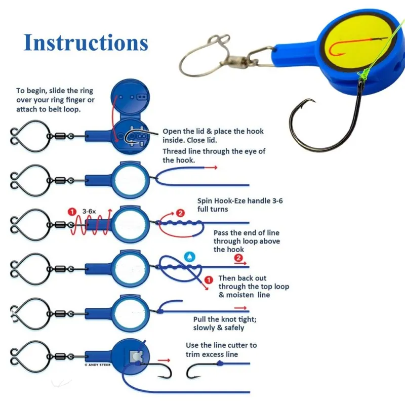 2 шт./лот рыболовное быстрое завязывание узлов инструменты-карабины Связывание устройства безопасности умные крючки крышка многофункциональное рыболовное устройство как показано на ТВ