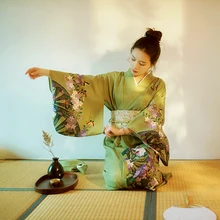 Японское традиционное кимоно с Obi, женское платье для фотосессии, косплей, Женский костюм юката, хаори, Япония, гейша, кимоно obi