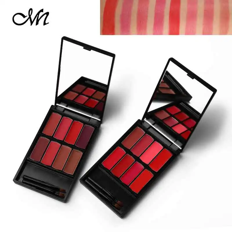 

1PC 8 Colors Menow Lip Gloss Palette Moisturizing Lipstick Set With Brush Nude Lip Tint Lipgloss Makeup Batom Cosmetics