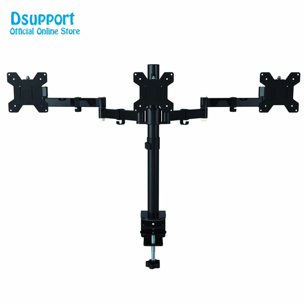 Fully Adjustable Triple Arm Three LCD LED Monitor