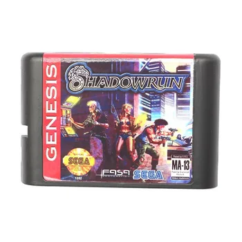 

Sega MD game card - Shadow Run for 16 bit Sega MD game Cartridge Megadrive Genesis system