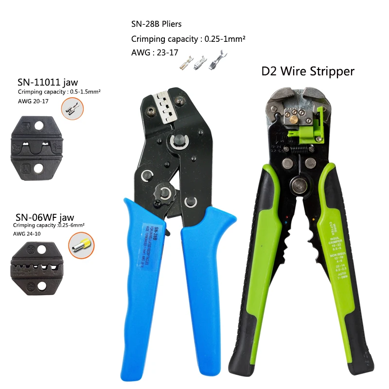 

Crimper Cable Cutter Automatic Wire Stripper Multifunctional Stripping Tools Crimping Pliers Terminal suit
