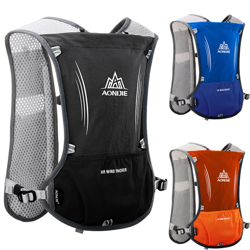 AONIJIE Outdoor Running Cycling 5L Hydration Backpack Vest Hiking Camping Marathon Race Rucksack Bag Harness Water Bladder Bag