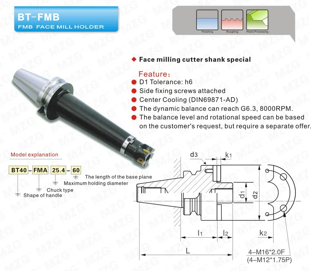 MZG BT30 FMB22 45 BT30-FMB BT40-FMB фреза хвостовик держатель инструмента Арбор для обработки металла обрабатывающий станок