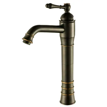 

High black bronze and high cold and hot faucet