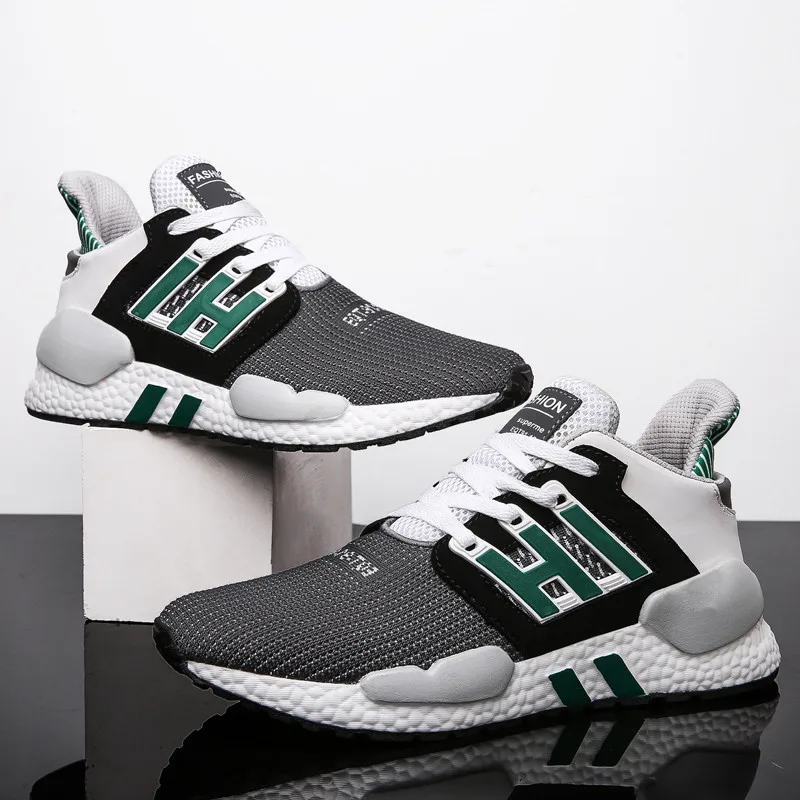 

VSIOVRY 2019 New Spring Autumn Shoes Men Sneakers Knit Upper Breathable Men's Casual Shoes Plus Size 45 46 Fashion Sneakers Men